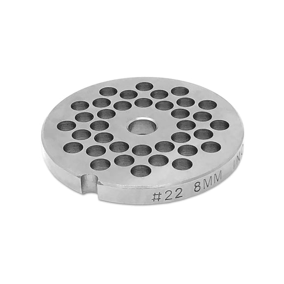 Placa para Picadora de Carne Tesor #22 Acero Inoxidable 8 mm