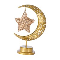 Bothyi - Hierro Eid Moon Light Ramadan Mubarak Decoraciones Para El Hogar Ventana Oficina Estrella