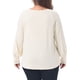 thumbnail image 3 of Agnes Orinda Conjuntos de Halloween Blusas de Talla Grande para Mujer Cuello en V Manga Larga Globo Botón Decorativo Plisada Elegante Blusa 2X Albaricoque, 3 of 6