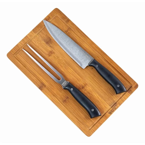 Set Parrillero Carving 3 Piezas Wayu Bamboo