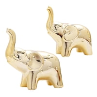 Magideal - Estatuilla De Moderna De 2 Uds., Estatua De Animal, Artesanía De La , Cerámica Para Armario De Tv, Estante, Decoración Para Comedor Oro