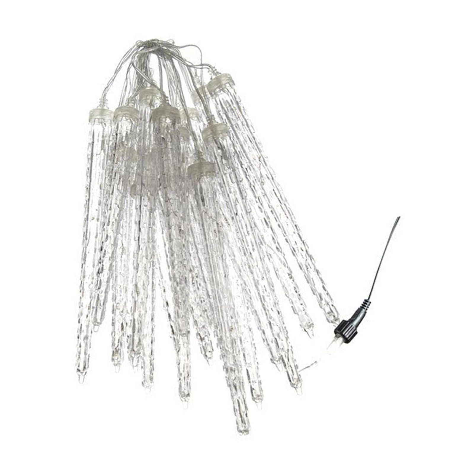 Magideal - Luces Navideñas Colgantes De Carámbanos, Luces Para Exteriores, Decoración Navideña, Decoración Navideña, 128 Led, Resistentes Al Agua Para Aleros De