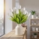 thumbnail image 4 of Ramos De 12 Tulipanes Artificiales Flor Decoración Tulipan blanco Talla Única, 4 of 7