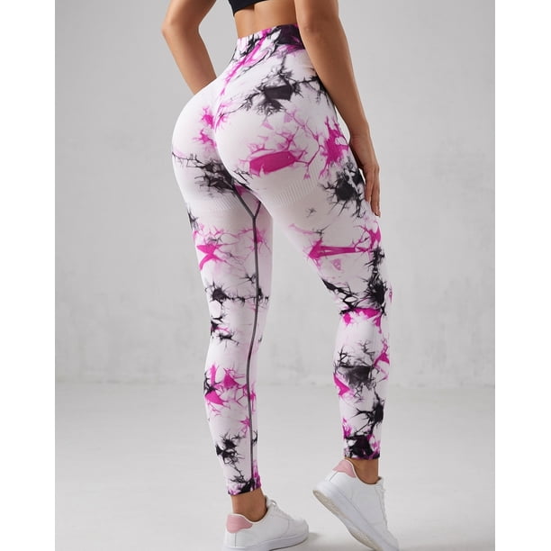 Leggings Deportivos Mujer Push Up Tie Dye Bicolor