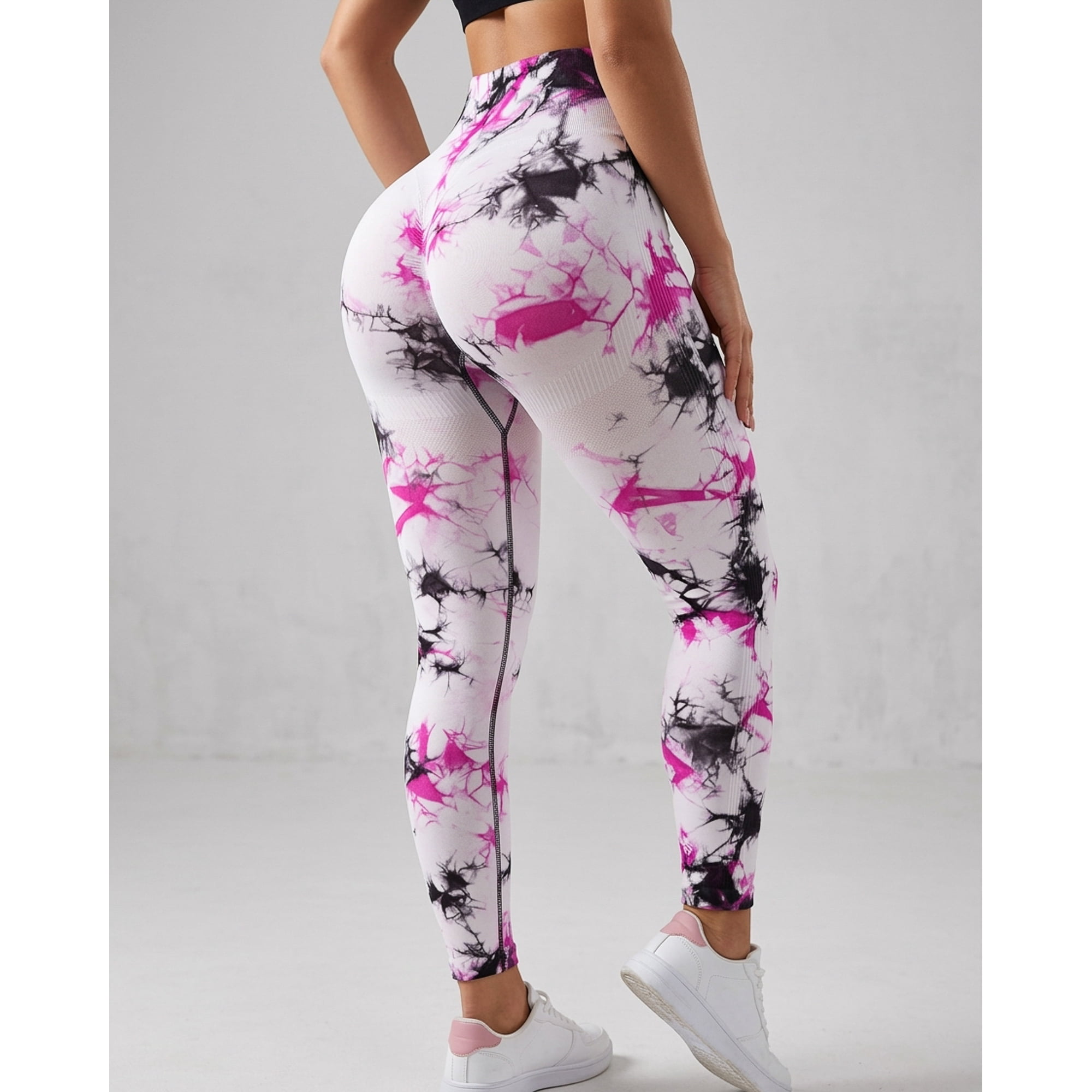 Flix Line - Leggings Deportivos Mujer Push Up Tie Dye Bicolor