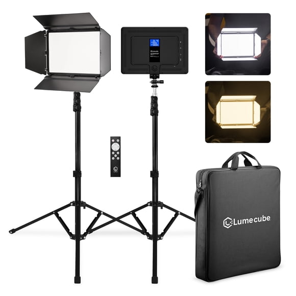 Kit de iluminación LUME CUBE Studio Panel de 2 puntos con 70 soportes