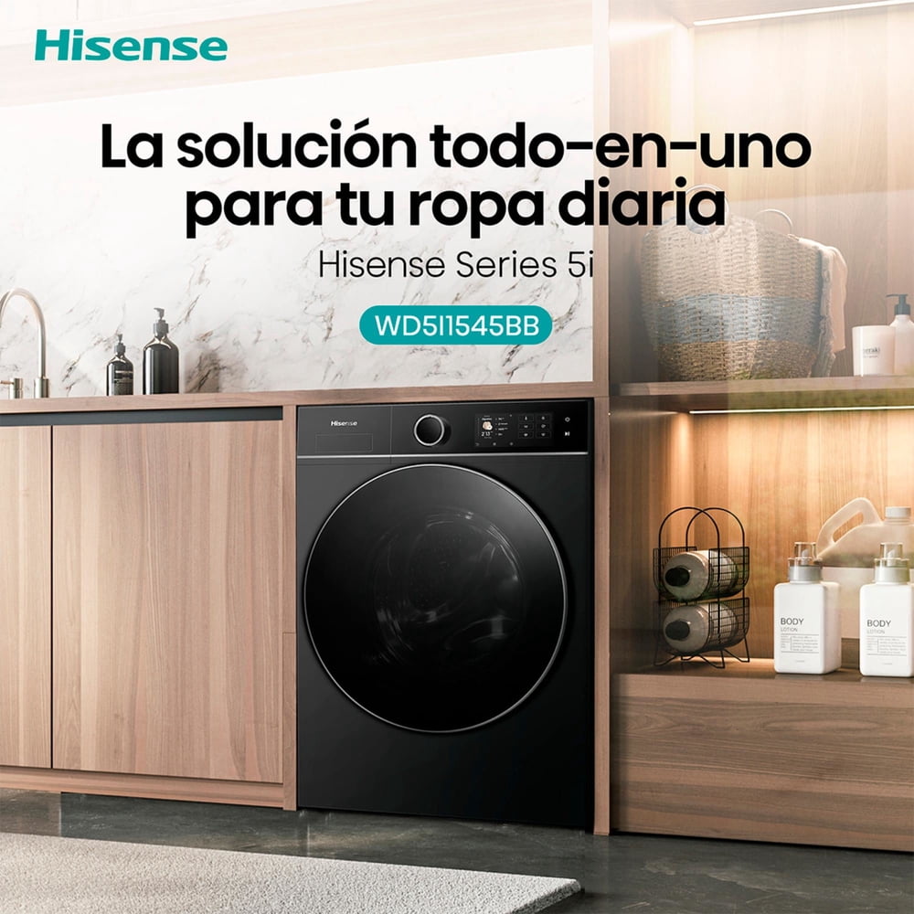 Hisense WD5I1545BB 15/10 kg Negro, foto 7