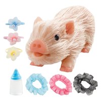 Bothyi - Mini Cerdito De Juguete Con Accesorios, Lindo Muñeco De Cerdo Animal Para Fiesta De Juegos De Rol