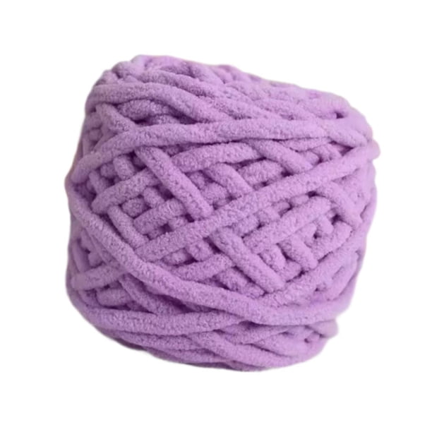 Hilo de chenilla grueso, hilo de poliéster, decoración del hogar, suave, lavable, hecho a mano, para hacer sombreros, tejer a crochet, camas para masc Púrpura