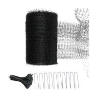 Magideal - Red De Pájaros Para Jardín Red Protectora De Jardín 7X100Ft Malla De Planta De Jardín Tamaño De Malla 1.9Cm Red De Protección De Ciervos De Aves Para Negro 10 Piezas U Clavos
