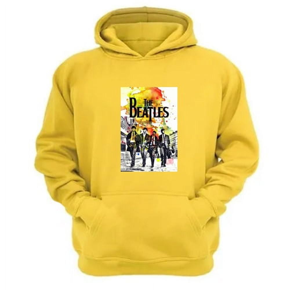 Genérico - Polerón Canguro The Beatles Amarillo Talla Xs Unisex