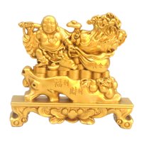 Magideal - Maitreya Rishing Buda Estatua De La Estatua Decoración De La Mesa 8.3X7.7Cm Ornamento De Feng Shui Hecho A Mano Para Regalos De Inauguración De La