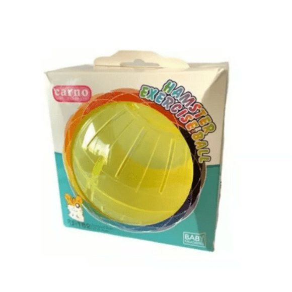 Bola Para Hamster Plastica 14,5 Cm Amarilla