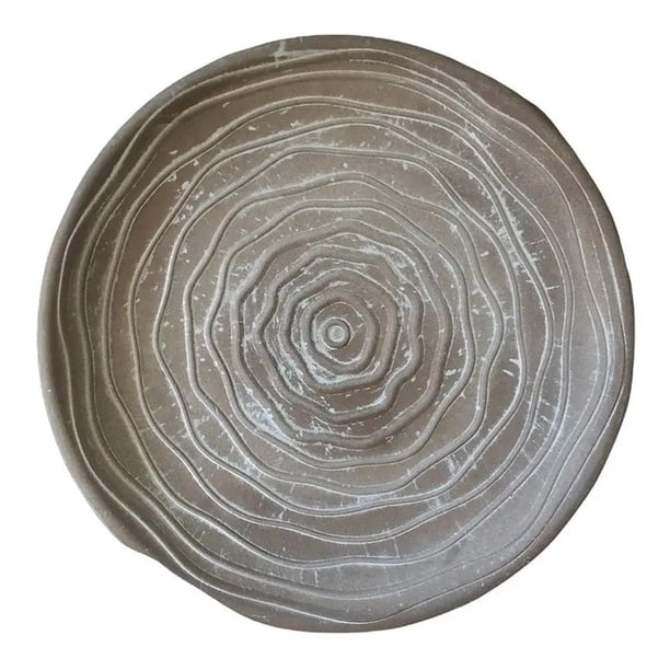 Mesa Lateral Dorada Rosas Mesa De Centro Decoración 30cm gris oscuro