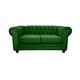 thumbnail image 1 of Sofá Chesterfield 2C Felpa Verde, 1 of 2