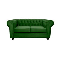 Barra Design - Sofá Chesterfield 2C Felpa Verde