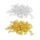 thumbnail image 5 of 200 piezas ahueca hacia fuera los encantos de la fiesta de Navidad de la estrella granos de DIY oro y blanco, 5 of 6