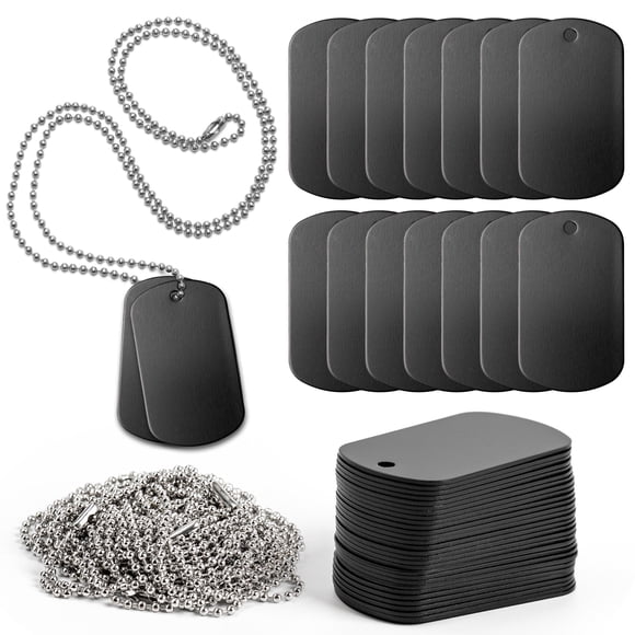 Dije INKNOTE de Aluminio 5 cm – Pack de 30 con Cadena