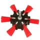 thumbnail image 1 of Grata Circular Estrella 4" (100mm) Fibra Abrasiva Segmentada Roja grano 80 (grueso) para Taladro, 1 of 2