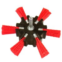 Hela - Grata Circular Estrella 4"" (100Mm) Fibra Abrasiva Segmentada Roja Grano 80 (Grueso) Para Taladro