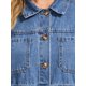 thumbnail image 5 of INSPIRE CHIC Chaquetas de Mezclilla para Mujer Chaqueta de Jean con Botones Desgastada de Manga Larga Moderna con Bolsillos XL Azul Claro, 5 of 6