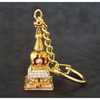 Feng Shui Import - Llavero Protector Con Amuleto De Feng Shui Con Forma De Estupa De Kalachakra