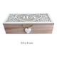 thumbnail image 3 of Caja De Té Mediana De Madera 3 Espacios Corazon Colgante blanco, 3 of 3