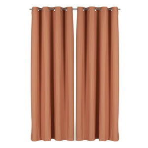 Clems - Pack 2 Cortina Tradicional 100% Blackout Naranjo
