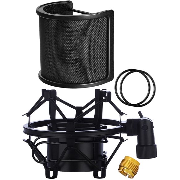 Soporte amortiguador para micrófono con filtro pop BTOOP para micrófono de 46 a 51 mm