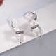 thumbnail image 1 of Shiny Zircon Stone Hoop Drop Earrings 925 Silver Plated Party Holiday Decor For Women Girls Gift 1Pair, 1 of 5