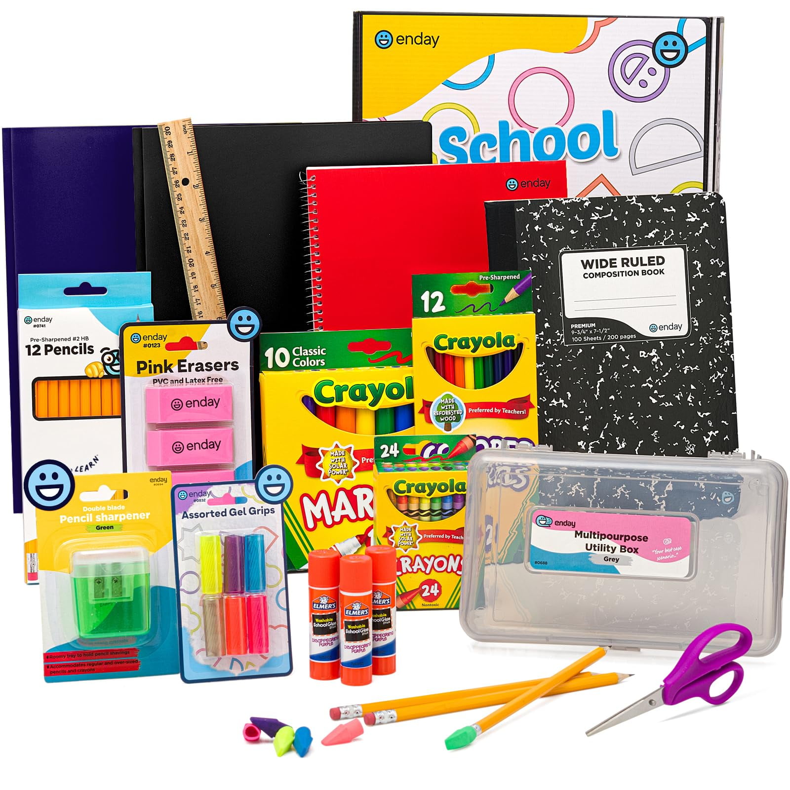 Kit De Útiles Escolares Enday Back To School K-5 Con 83 Piezas