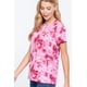 thumbnail image 4 of Saronite Top de Jersey de Algodón de Manga Corta con Estampado Tie-dye, Rosa (para Mujer), 4 of 4