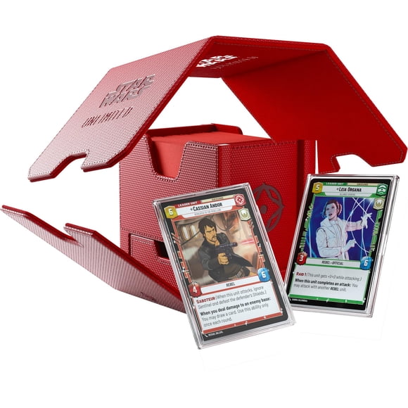 Deck Box Gamegenic Star Wars Unlimited Twin Suns, color rojo