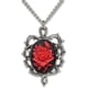 thumbnail image 1 of Collar con colgante de camafeo gótico de rosa roja con espinas, 1 of 7