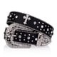 thumbnail image 1 of Rhinestone Cross Rivet Belt with Engraved Buckle - Hip Hop, Jeans, Pants, Western, Cowboy, Cowgirl Belts, 1 of 5