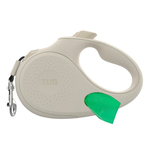 Correa TUG Retráctil de 16 ft (5 m) Color Crema con Dispensador de Bolsas