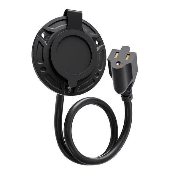Entrada de corriente para RV Stio 15 A 125 V impermeable con cable de 40 cm