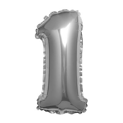 Globo Metalizado 40"" Plateado #1 Party Express