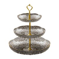 Magideal - Bandeja De Frutas Bandeja De Cupcake Snack Exhibición Tableta De Torta De Torta De Torta Servir Platos Para Fiesta De Entretenimiento Vacaciones Dulce 3 Nivel