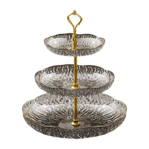 Magideal - Bandeja De Frutas Bandeja De Cupcake Snack Exhibición Tableta De Torta De Torta De Torta Servir Platos Para Fiesta De Entretenimiento Vacaciones Dulce 3 Nivel