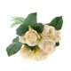 thumbnail image 2 of Atado A Mano 9 Cabezas De Rosas Artificiales Ramo De Simulación Decoración Floral Beige, 2 of 3