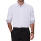 thumbnail image 1 of Camisas formales para hombres con cuello de cuadros, manga larga, abotonadas, talla 2XL, color blanco, 1 of 6