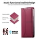 thumbnail image 4 of Funda tipo cartera con bloqueo RFID para Samsung Galaxy S23 Ultra cubierta magnética de cuero con tapa y soporte Rojo, 4 of 6