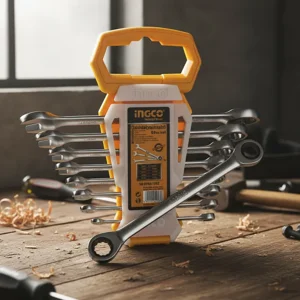 Ingco - Set Llaves Punta/Chicharra Industrial 8 Piezas 8-19 Mm