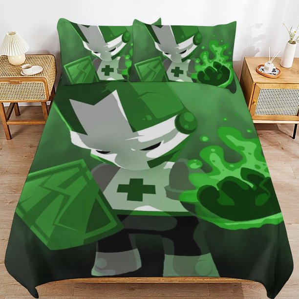 Castle Crashers Duvet Cover Set 3 Piece Bedding Set Double Sided Printing Decorative Comforter Cover Set
