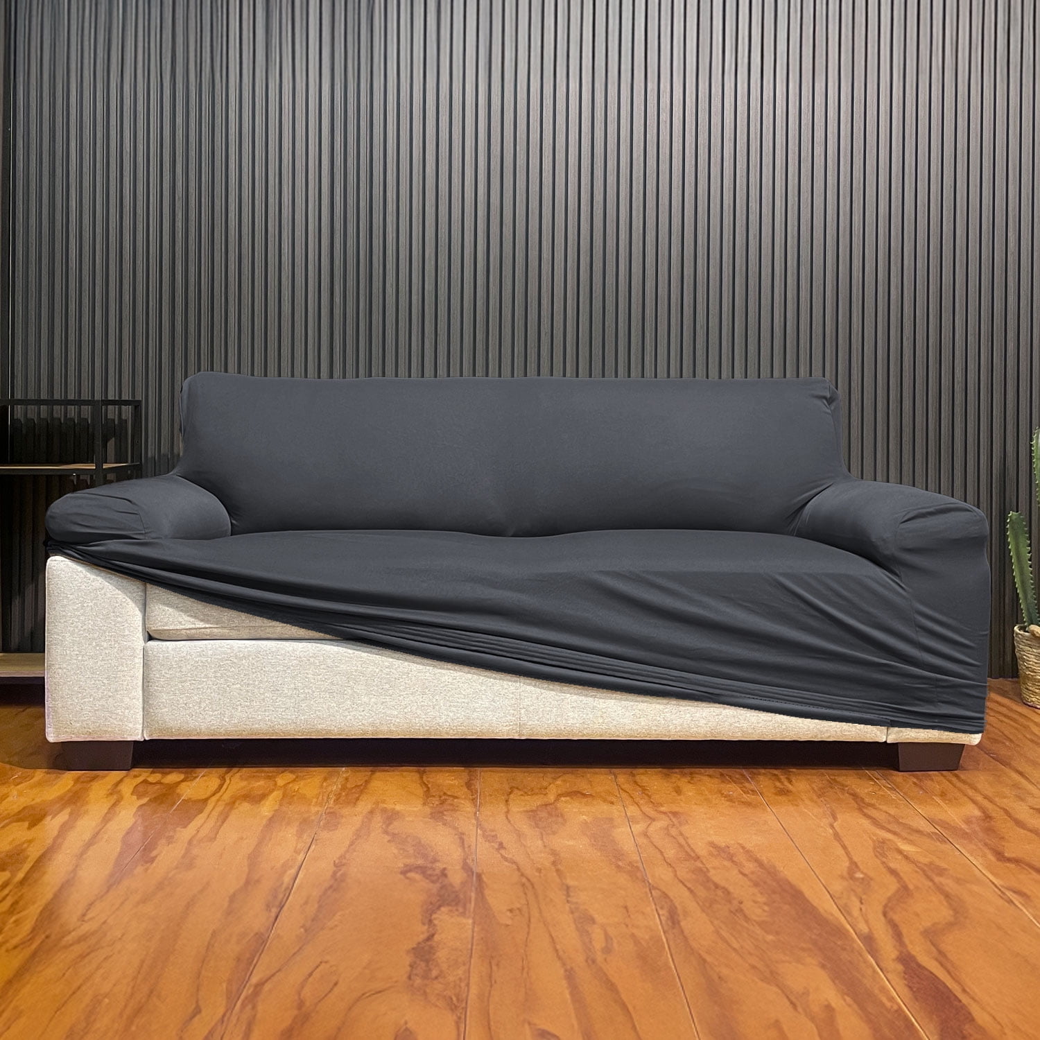 Dib - Funda Sofá 3 Cuerpos Fira Gris Oscuro