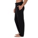 thumbnail image 2 of Pantalón de pijama para dormir, tejido transpirable Fruit of the Loom, color negro, 2 of 4