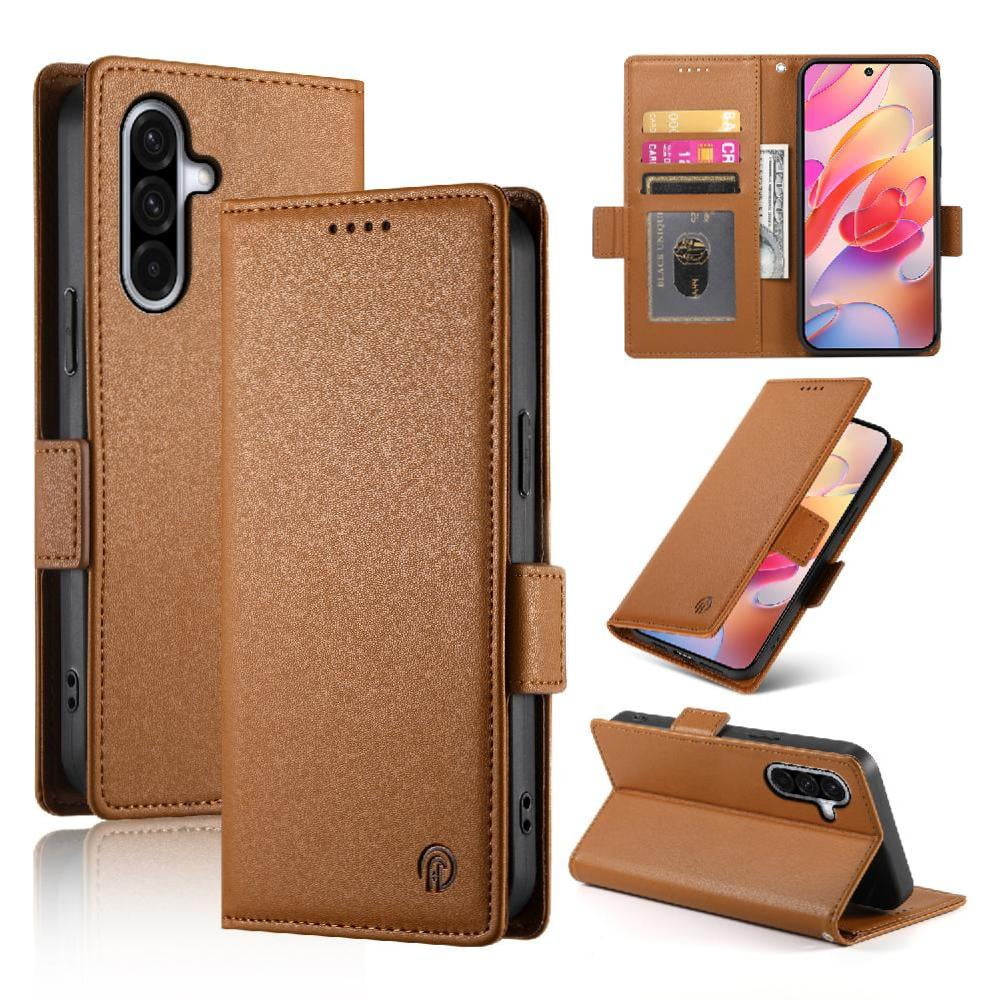 Foxdock - Funda Cartera Magnética Con Tarjetas Y Soporte Para Samsung Galaxy A26 Marrón