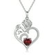 thumbnail image 1 of Collar con colgante de corazón de plata de ley, 1 of 6