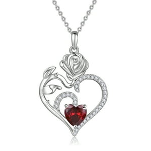 Heshpaws - Collar Con Colgante De Corazón De Plata De Ley